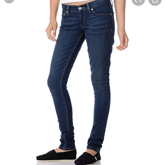 Levi's Denim - LEVI 524 Too Superlow Blue Jeans/White Thread/Trim